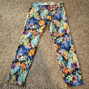 Philosophy Republic Clothing Skinny Jeans Size 6  Color Abstract Floral